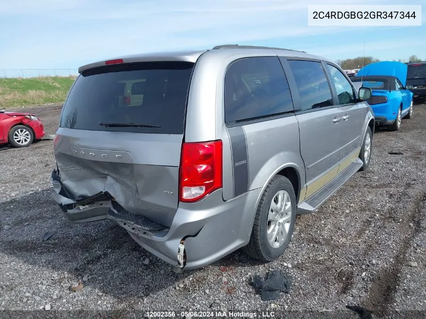 2C4RDGBG2GR347344 2016 Dodge Grand Caravan Se