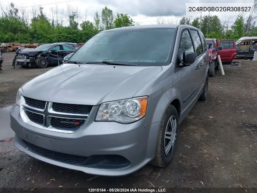 2C4RDGBG2GR308527 2016 Dodge Grand Caravan Se/Sxt