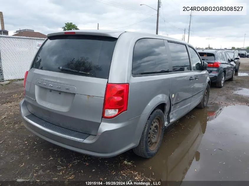 2C4RDGBG2GR308527 2016 Dodge Grand Caravan Se/Sxt