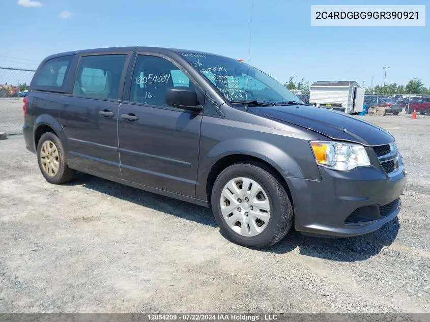 2016 Dodge Grand Caravan Se VIN: 2C4RDGBG9GR390921 Lot: 12054209