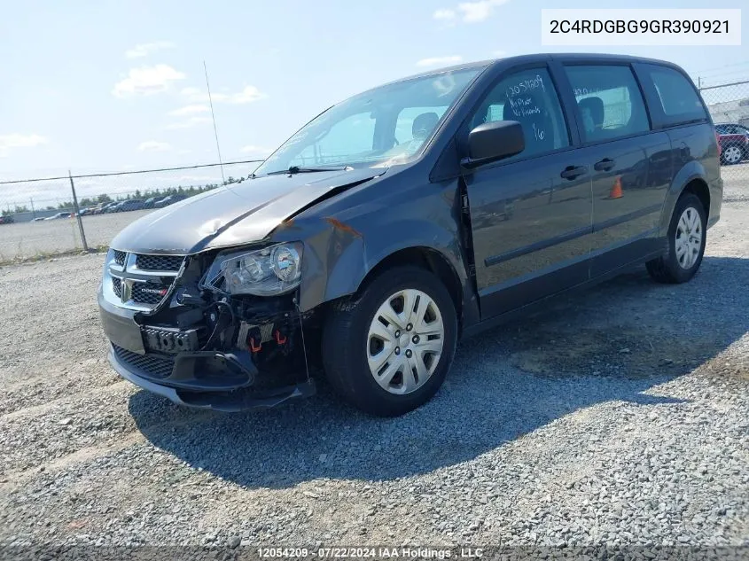 2016 Dodge Grand Caravan Se VIN: 2C4RDGBG9GR390921 Lot: 12054209