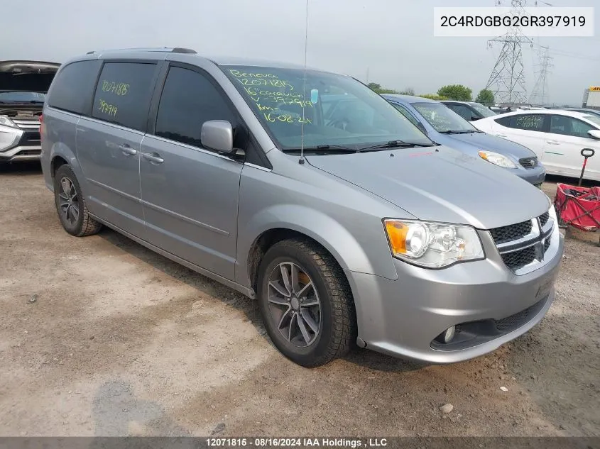 2C4RDGBG2GR397919 2016 Dodge Grand Caravan Se/Sxt