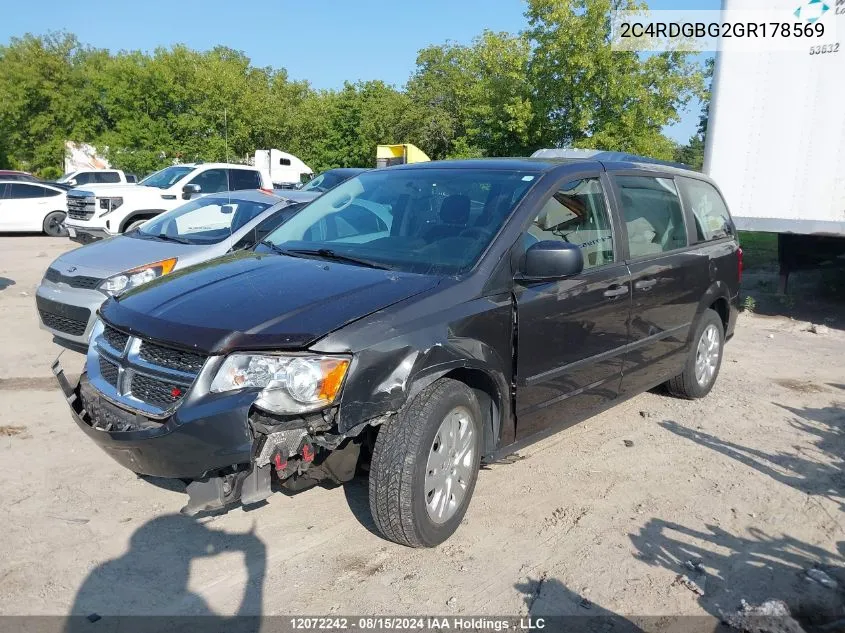 2C4RDGBG2GR178569 2016 Dodge Grand Caravan Se