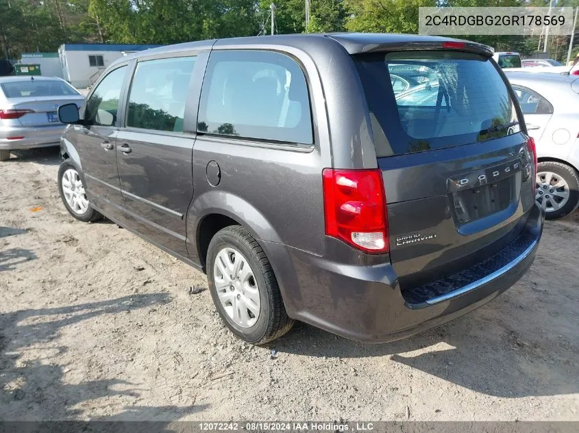 2C4RDGBG2GR178569 2016 Dodge Grand Caravan Se