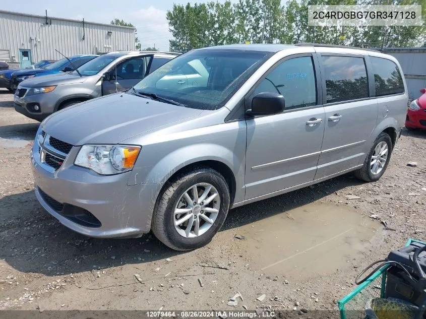 2016 Dodge Caravan VIN: 2C4RDGBG7GR347128 Lot: 12079464