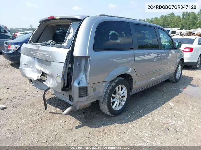 2016 Dodge Caravan VIN: 2C4RDGBG7GR347128 Lot: 12079464