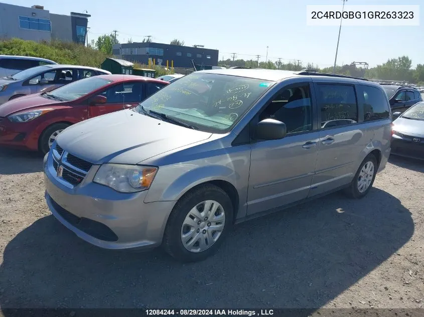 2016 Dodge Grand Caravan Se/Sxt VIN: 2C4RDGBG1GR263323 Lot: 12084244