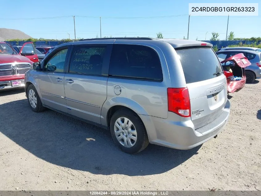 2016 Dodge Grand Caravan Se/Sxt VIN: 2C4RDGBG1GR263323 Lot: 12084244