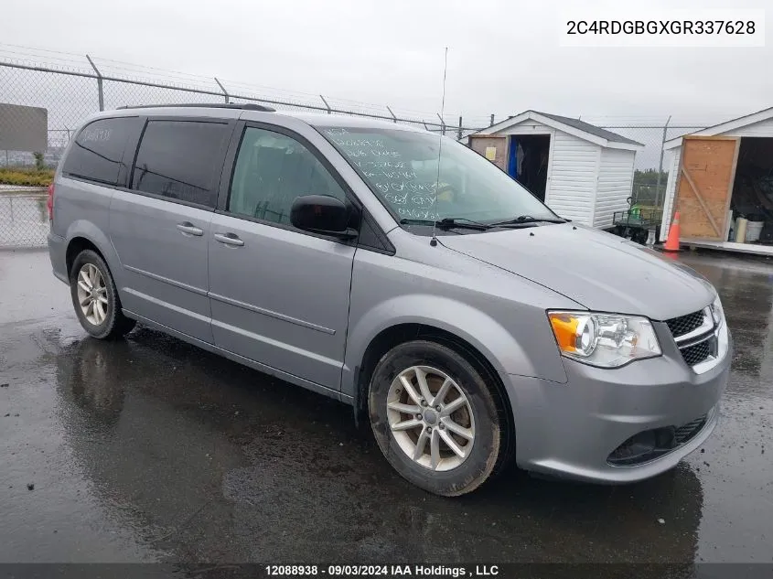 2016 Dodge Grand Caravan Se VIN: 2C4RDGBGXGR337628 Lot: 12088938