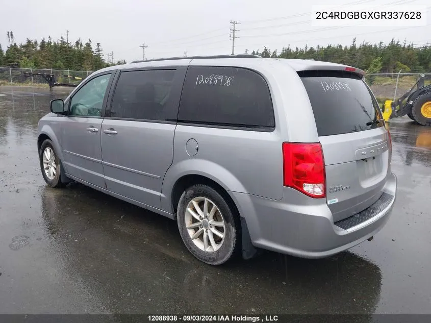 2016 Dodge Grand Caravan Se VIN: 2C4RDGBGXGR337628 Lot: 12088938