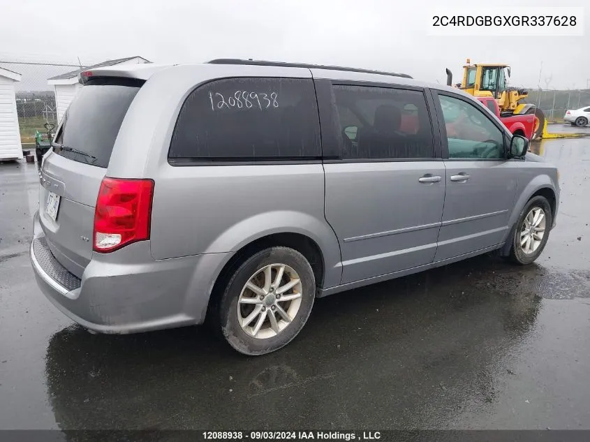 2016 Dodge Grand Caravan Se VIN: 2C4RDGBGXGR337628 Lot: 12088938