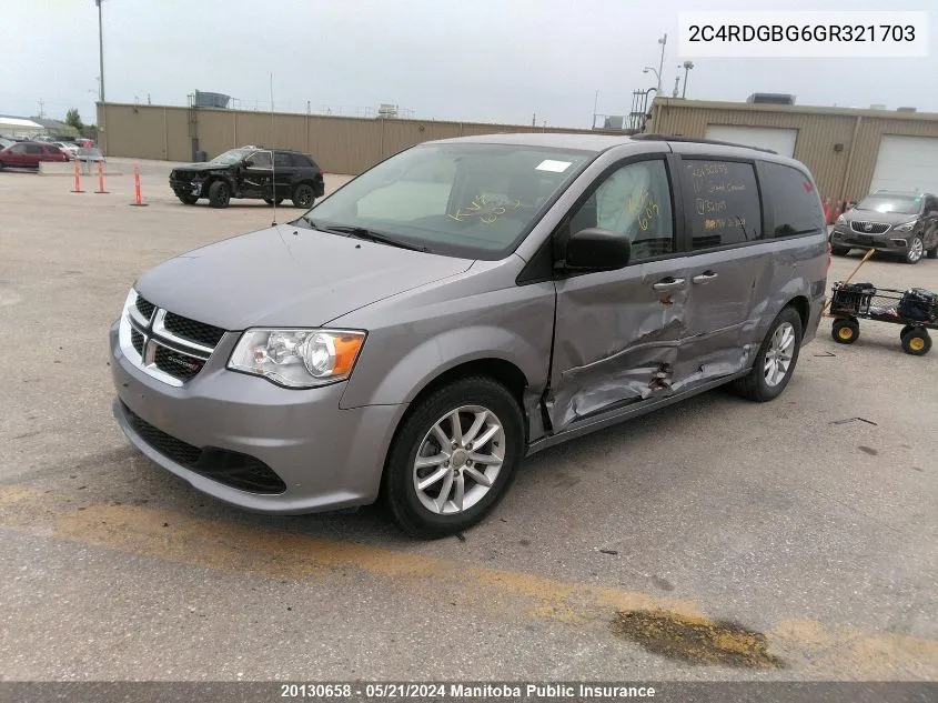 2C4RDGBG6GR321703 2016 Dodge Grand Caravan Sxt