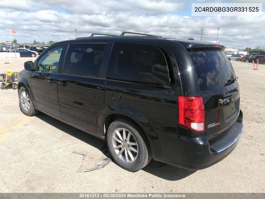 2C4RDGBG3GR331525 2016 Dodge Grand Caravan Sxt