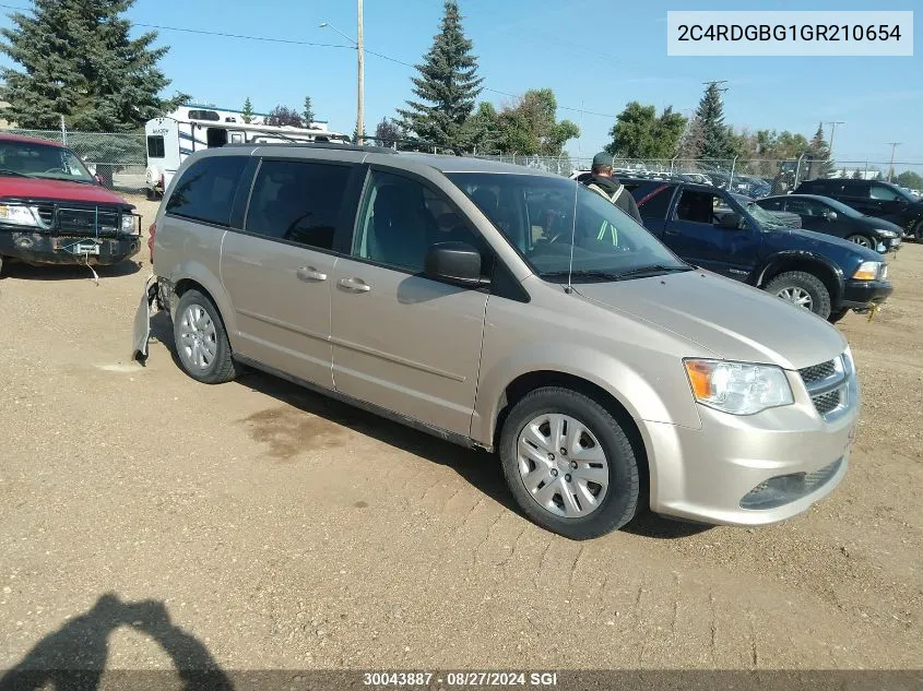 2C4RDGBG1GR210654 2016 Dodge Grand Caravan Se