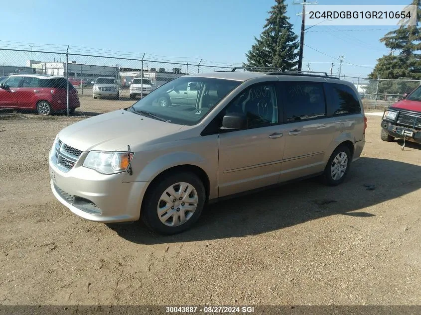 2C4RDGBG1GR210654 2016 Dodge Grand Caravan Se