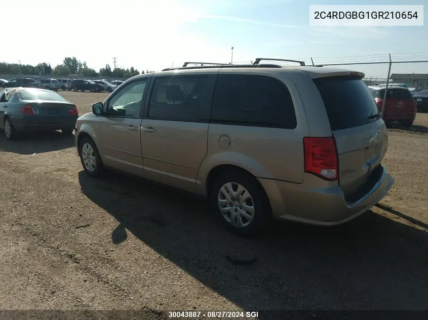 2C4RDGBG1GR210654 2016 Dodge Grand Caravan Se