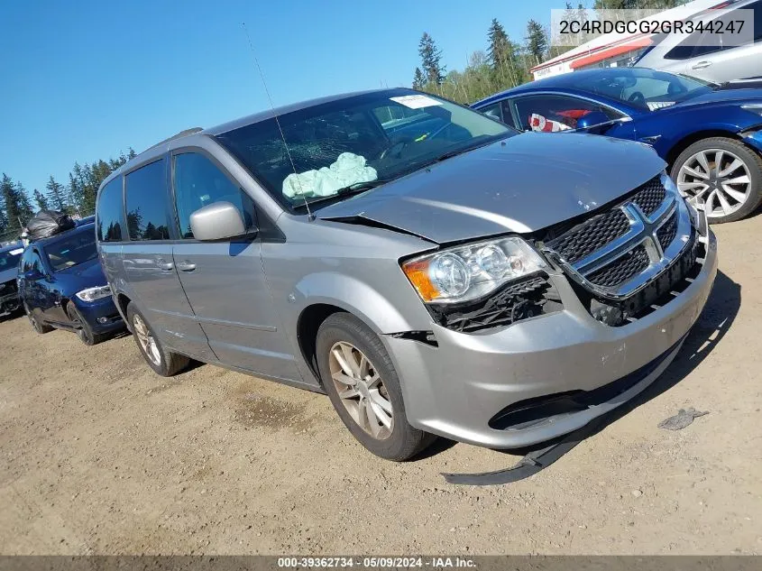 2C4RDGCG2GR344247 2016 Dodge Grand Caravan Sxt