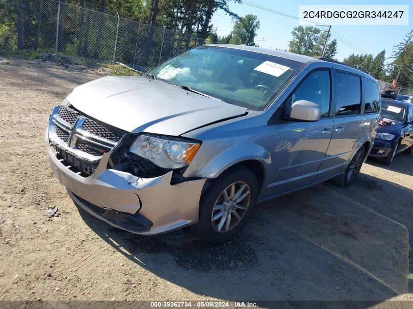 2C4RDGCG2GR344247 2016 Dodge Grand Caravan Sxt