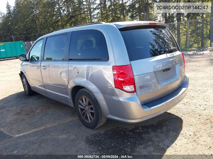 2C4RDGCG2GR344247 2016 Dodge Grand Caravan Sxt