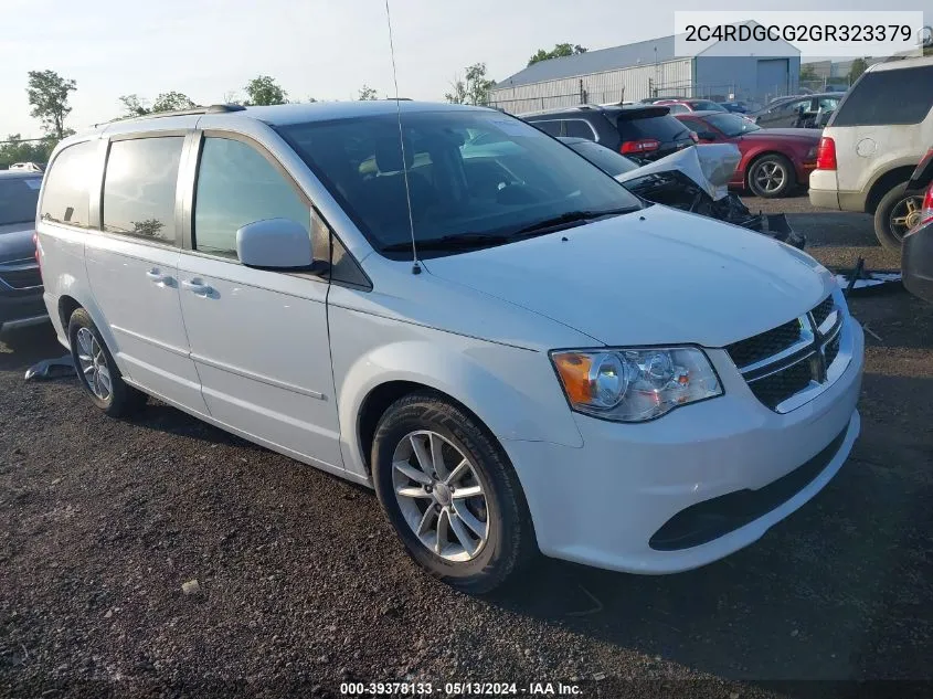 2016 Dodge Grand Caravan Sxt VIN: 2C4RDGCG2GR323379 Lot: 39378133