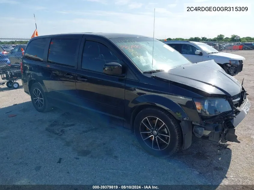 2C4RDGEG0GR315309 2016 Dodge Grand Caravan R/T