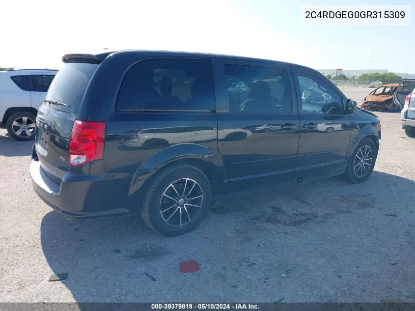 2C4RDGEG0GR315309 2016 Dodge Grand Caravan R/T