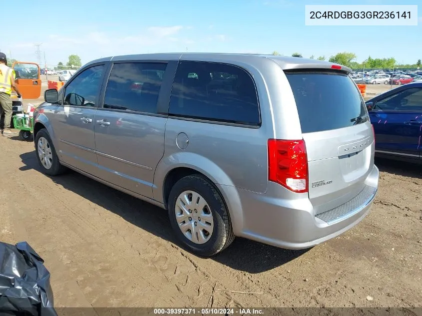 2C4RDGBG3GR236141 2016 Dodge Grand Caravan Se Plus