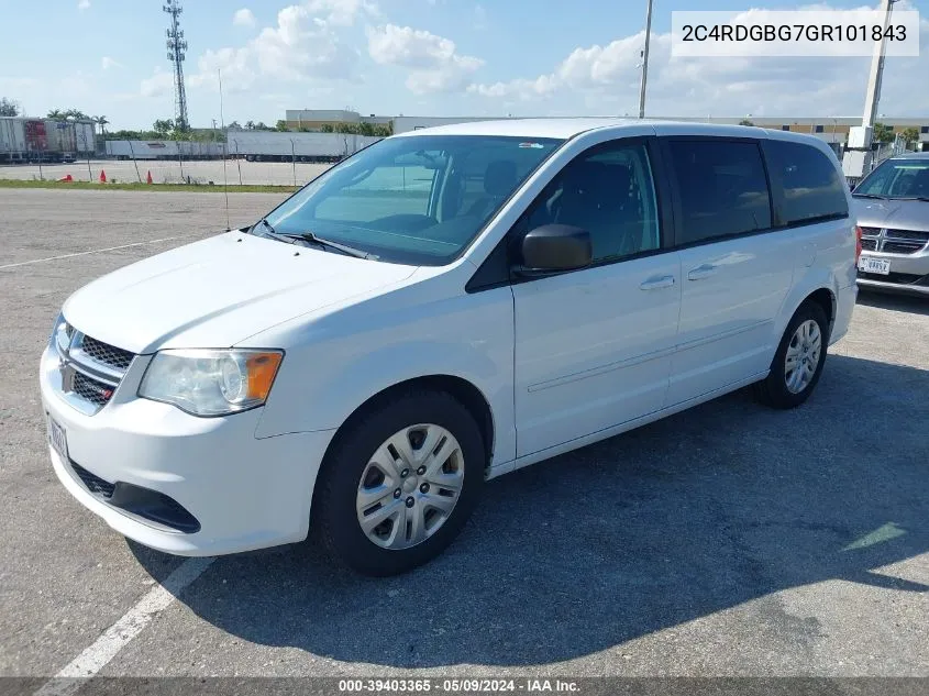 2C4RDGBG7GR101843 2016 Dodge Grand Caravan Se