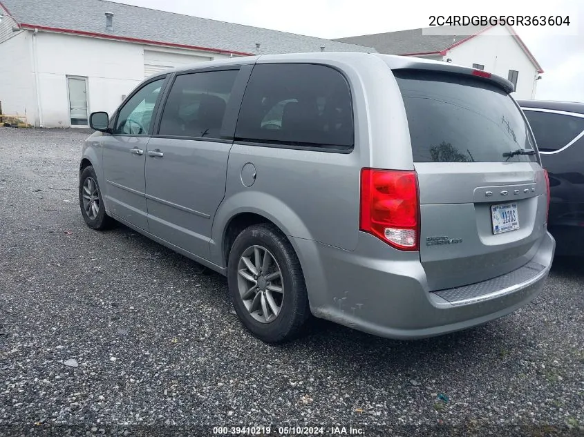 2C4RDGBG5GR363604 2016 Dodge Grand Caravan Se Plus