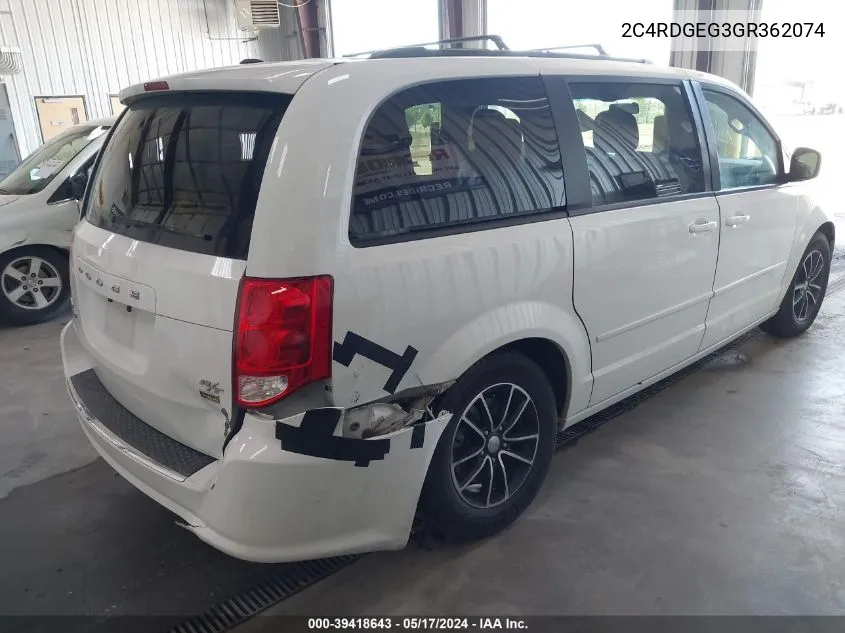 2C4RDGEG3GR362074 2016 Dodge Grand Caravan R/T