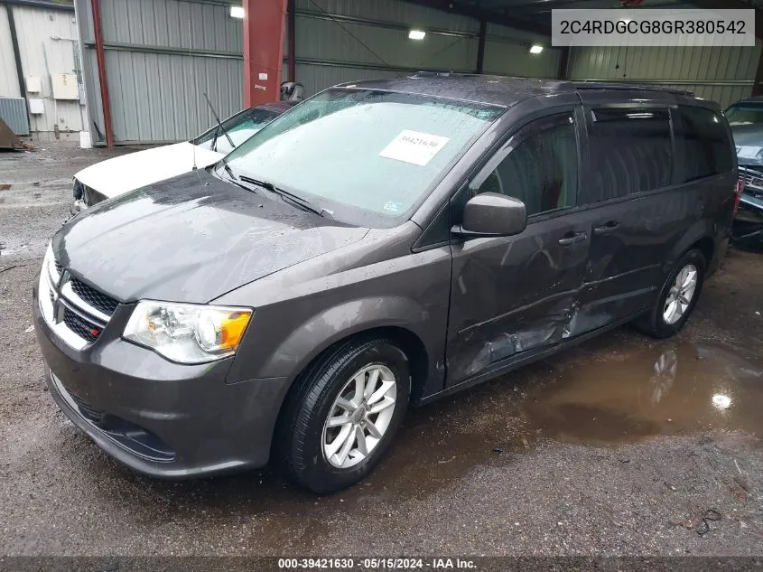 2C4RDGCG8GR380542 2016 Dodge Grand Caravan Sxt