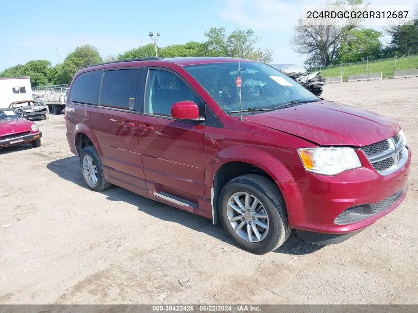 2C4RDGCG2GR312687 2016 Dodge Grand Caravan Sxt