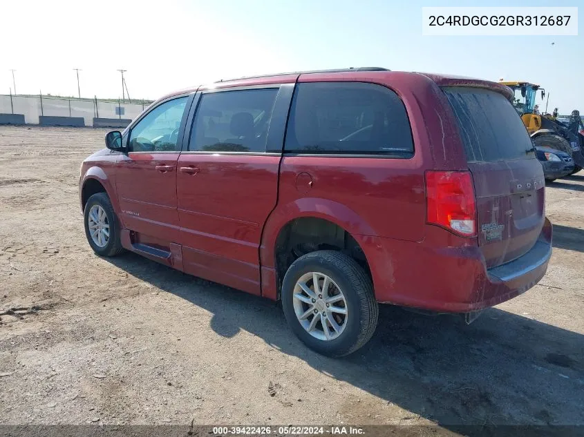 2C4RDGCG2GR312687 2016 Dodge Grand Caravan Sxt