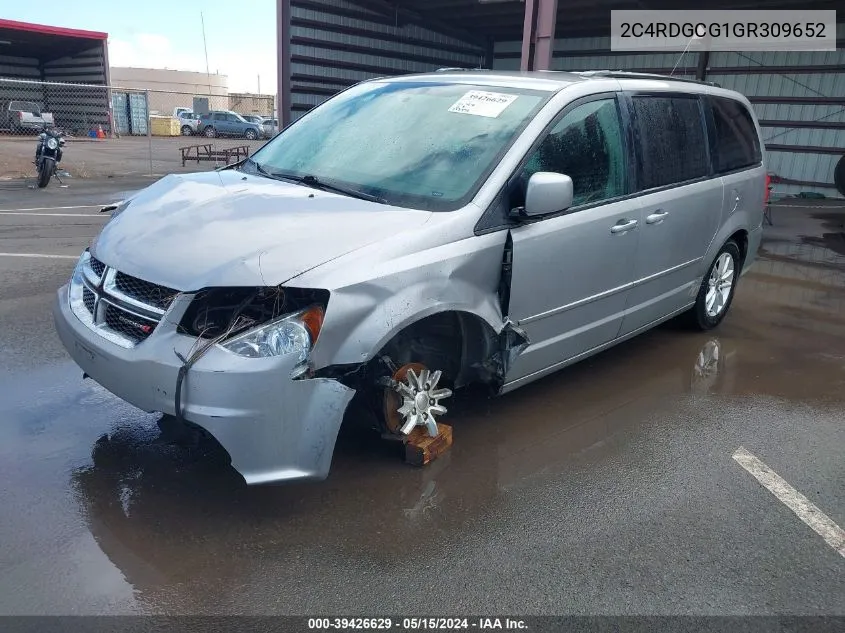 2016 Dodge Grand Caravan Sxt VIN: 2C4RDGCG1GR309652 Lot: 39426629