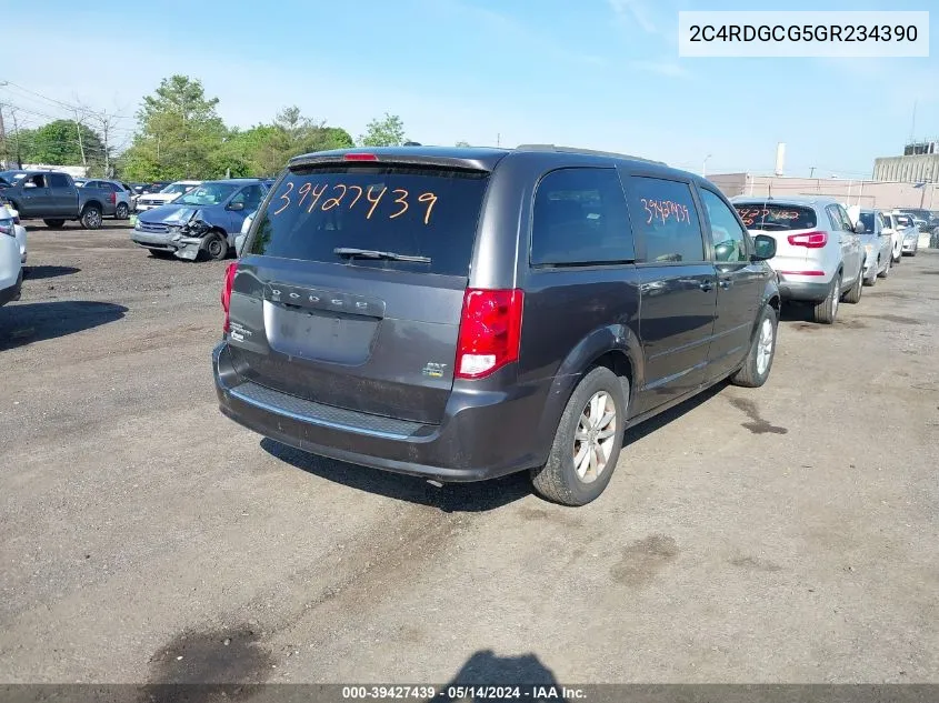 2C4RDGCG5GR234390 2016 Dodge Grand Caravan Sxt