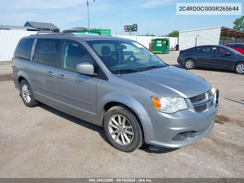 2016 Dodge Grand Caravan Sxt VIN: 2C4RDGCG0GR265644 Lot: 39432998