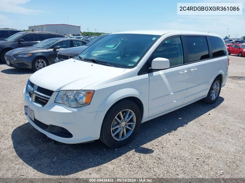 2C4RDGBGXGR361086 2016 Dodge Grand Caravan Se