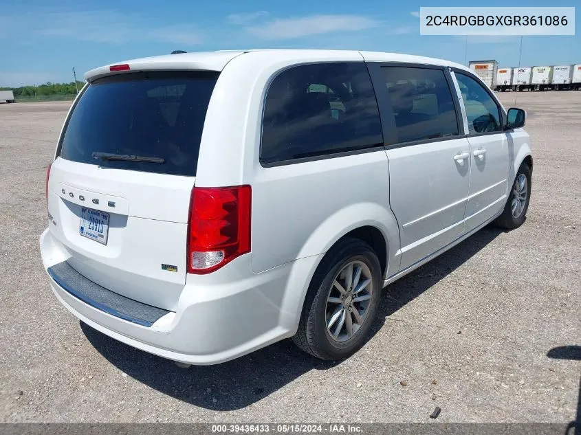 2C4RDGBGXGR361086 2016 Dodge Grand Caravan Se