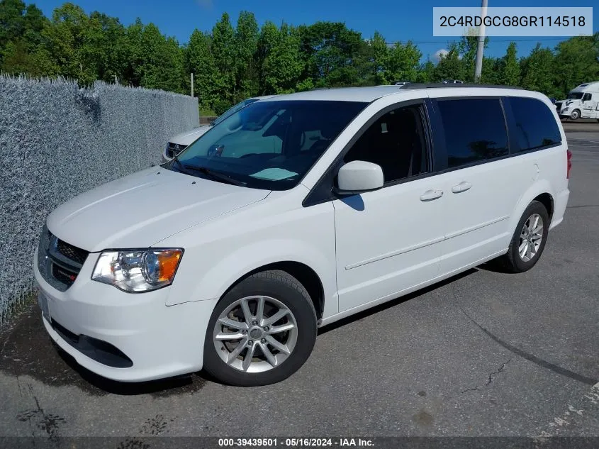 2C4RDGCG8GR114518 2016 Dodge Grand Caravan Sxt