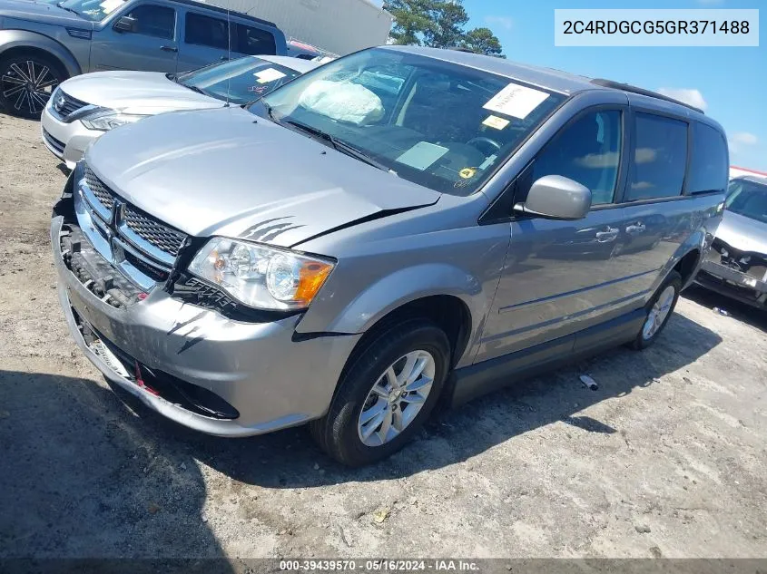 2016 Dodge Grand Caravan Sxt VIN: 2C4RDGCG5GR371488 Lot: 39439570