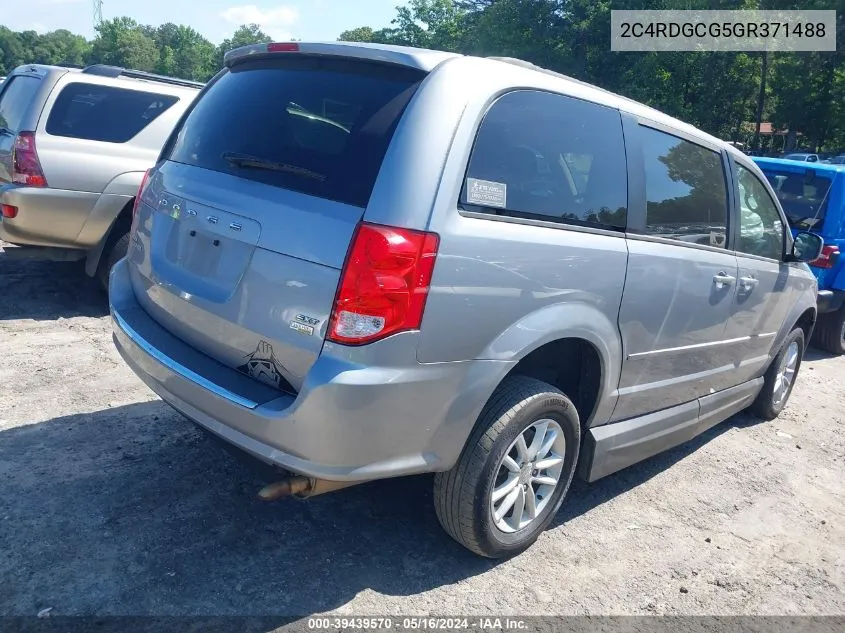 2C4RDGCG5GR371488 2016 Dodge Grand Caravan Sxt