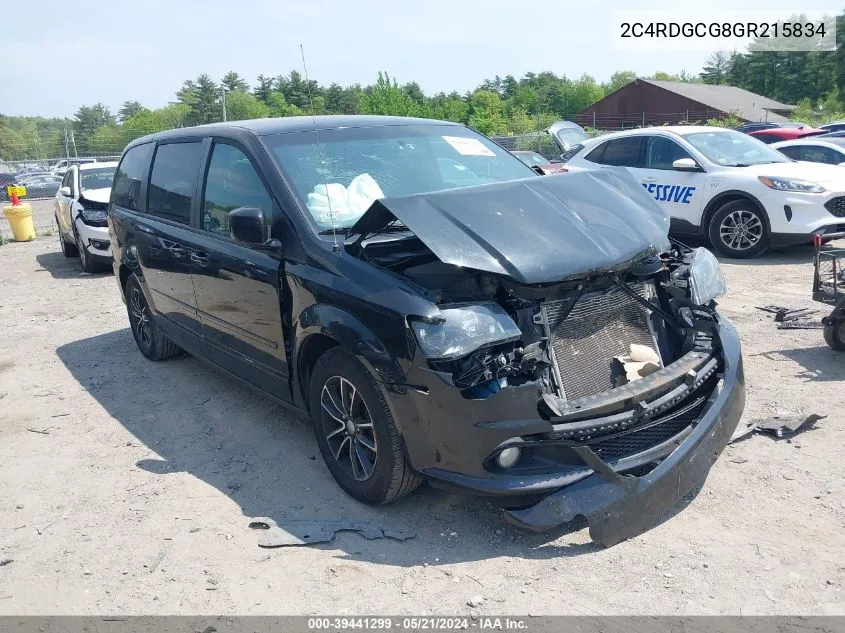 2C4RDGCG8GR215834 2016 Dodge Grand Caravan Sxt