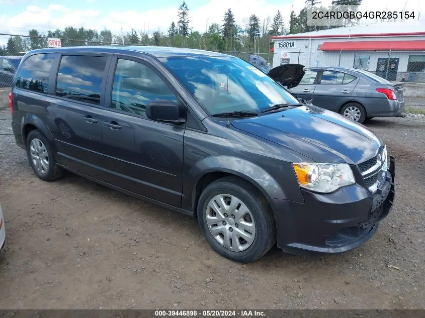 2016 Dodge Grand Caravan Se VIN: 2C4RDGBG4GR285154 Lot: 39446898