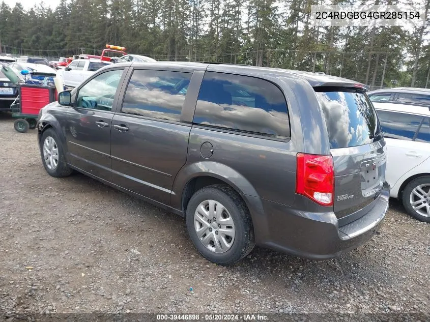 2C4RDGBG4GR285154 2016 Dodge Grand Caravan Se