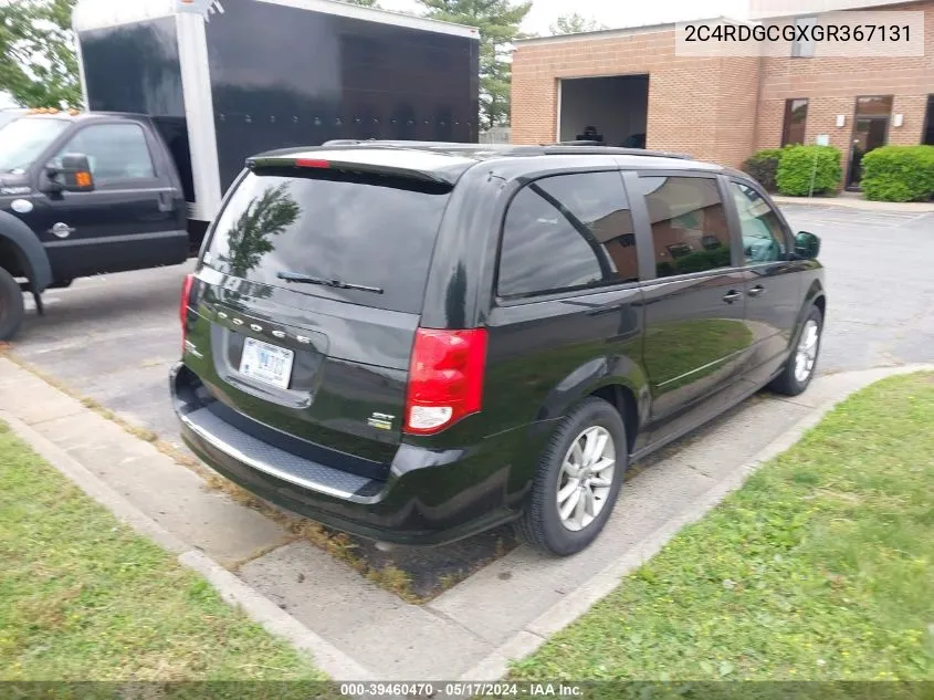 2016 Dodge Grand Caravan Sxt VIN: 2C4RDGCGXGR367131 Lot: 39460470