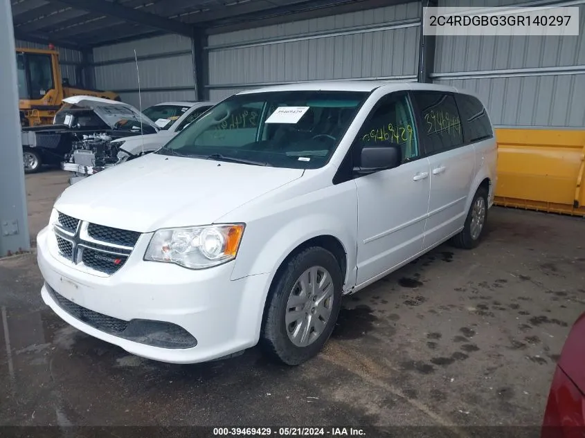 2C4RDGBG3GR140297 2016 Dodge Grand Caravan Se