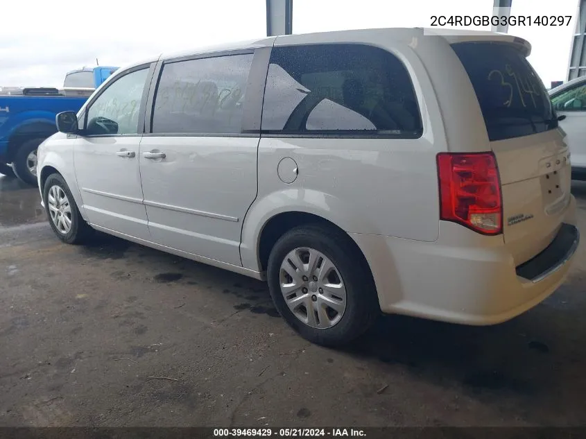 2C4RDGBG3GR140297 2016 Dodge Grand Caravan Se