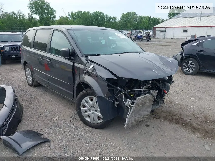 2C4RDGBG1GR257926 2016 Dodge Grand Caravan Se