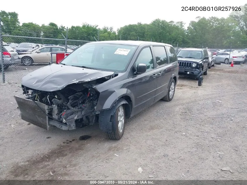 2C4RDGBG1GR257926 2016 Dodge Grand Caravan Se