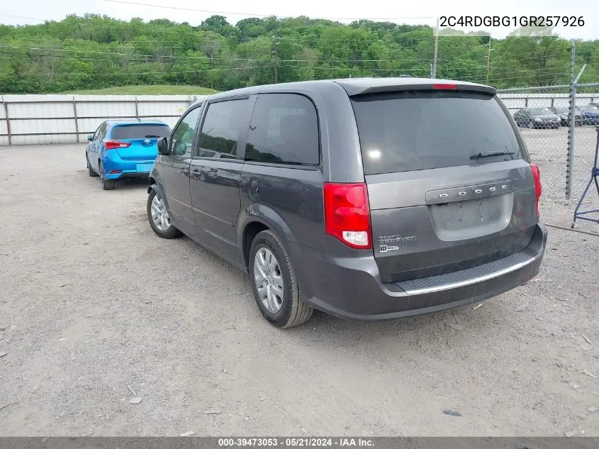 2C4RDGBG1GR257926 2016 Dodge Grand Caravan Se